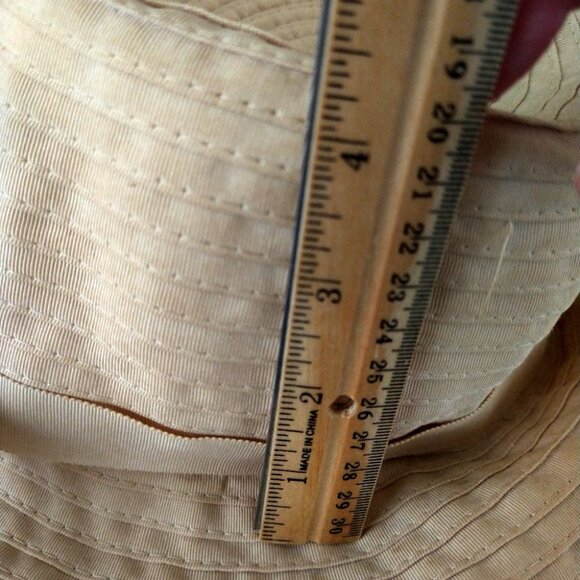 Vintage Palmer Ribbon Hat Size Small Ladies Tan Cloche With Bow - Picture 7 of 16